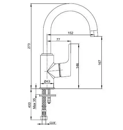 LUNA KUĞU BORULU LAVABO BATARYASI