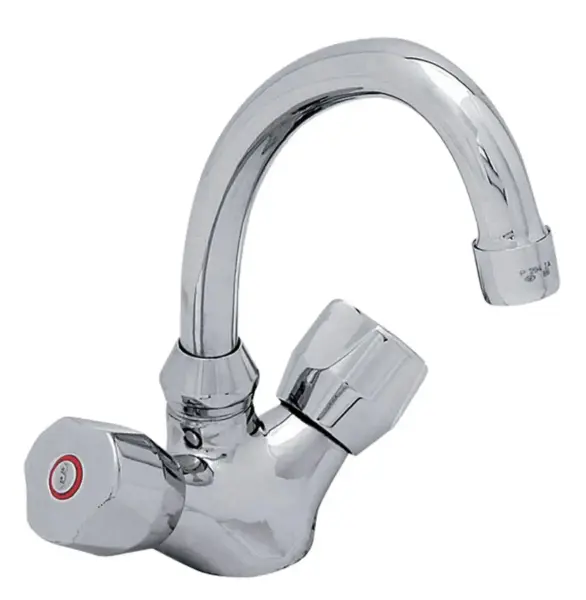 PINAR LAVABO BATARYASI MUSLUĞU ÇİFT SU GİRİŞLİ