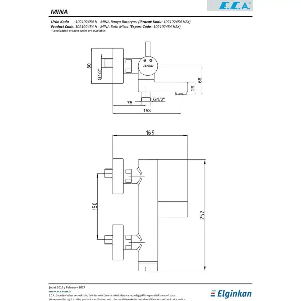MİNA BANYO BATARYASI