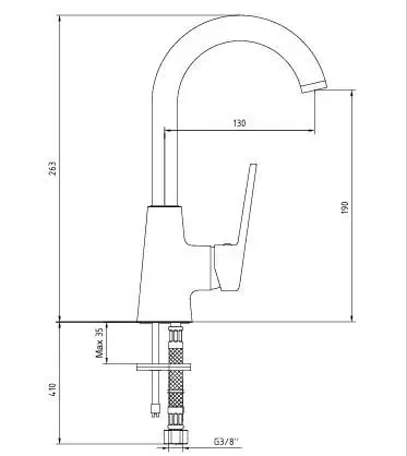 AR FİNE LAVABO BATARYASI KUĞU BORULU