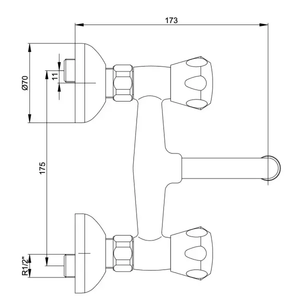YAK TOPAÇ APLİKE LAVABO BATARYASI