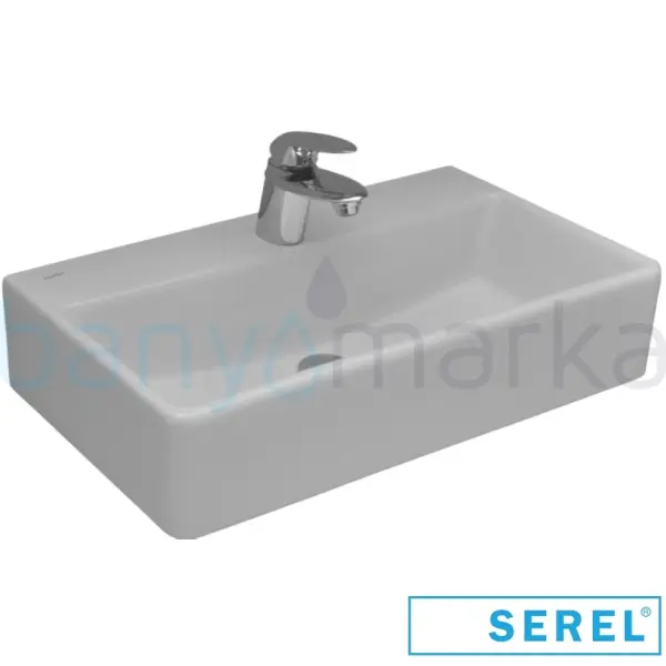 Serel Tezgah Üstü Dikdörtgen Lavabo 35x60 Cm