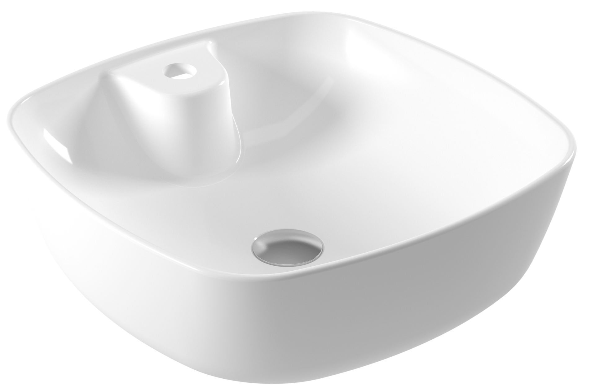Tezgah Üstü Kare İnce Lavabo 46 cm.