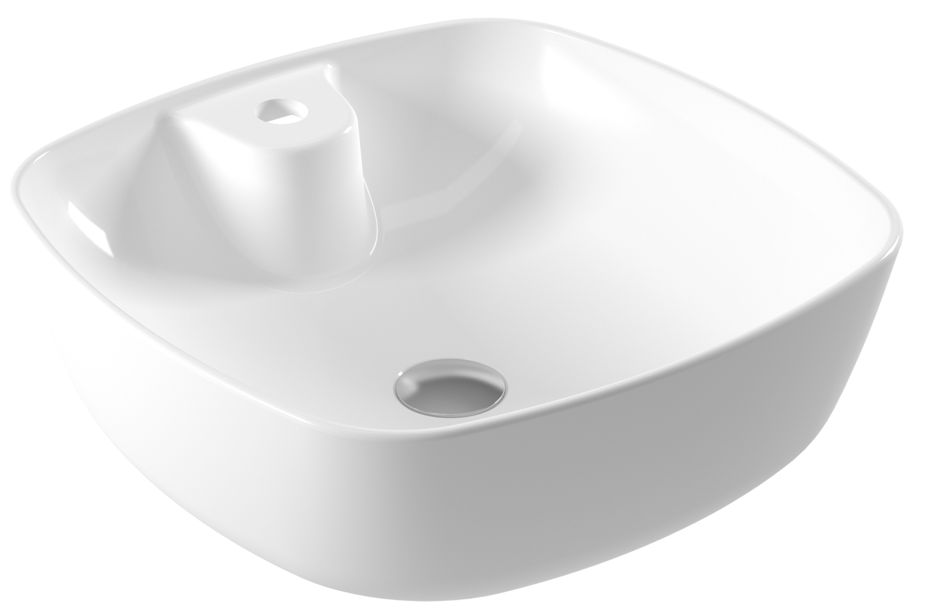 Tezgah Üstü Kare İnce Lavabo 46 cm.