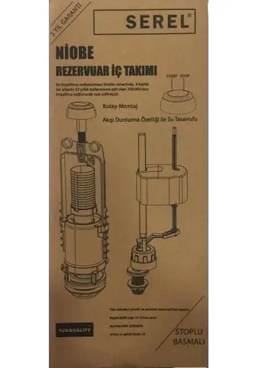 Serel Niobe Alttan Doldurmalı Rezervuar İç Takım (Start - Stoplu)