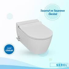 Serel Sapphire 52 cm Kanalsız Asma Klozet Kapak Dahil