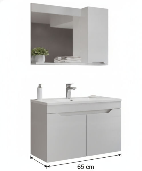 Avos hülya  Banyo Dolabı 65 Cm Antlantik çam Antrasit